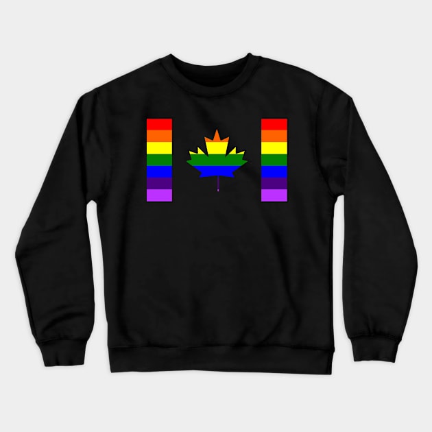 LGBT Rainbow Flag Gay Pride Canada Crewneck Sweatshirt by nevilleanthonysse